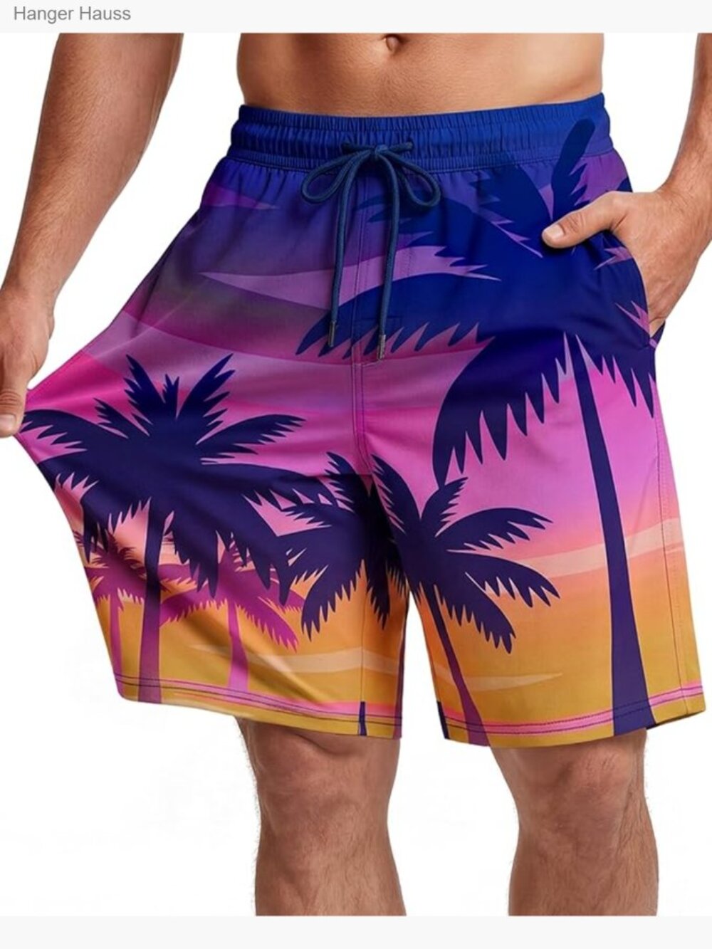 Men's 9" Swim Trunks with Mesh Lining Quick Dry Drawstring Pockets